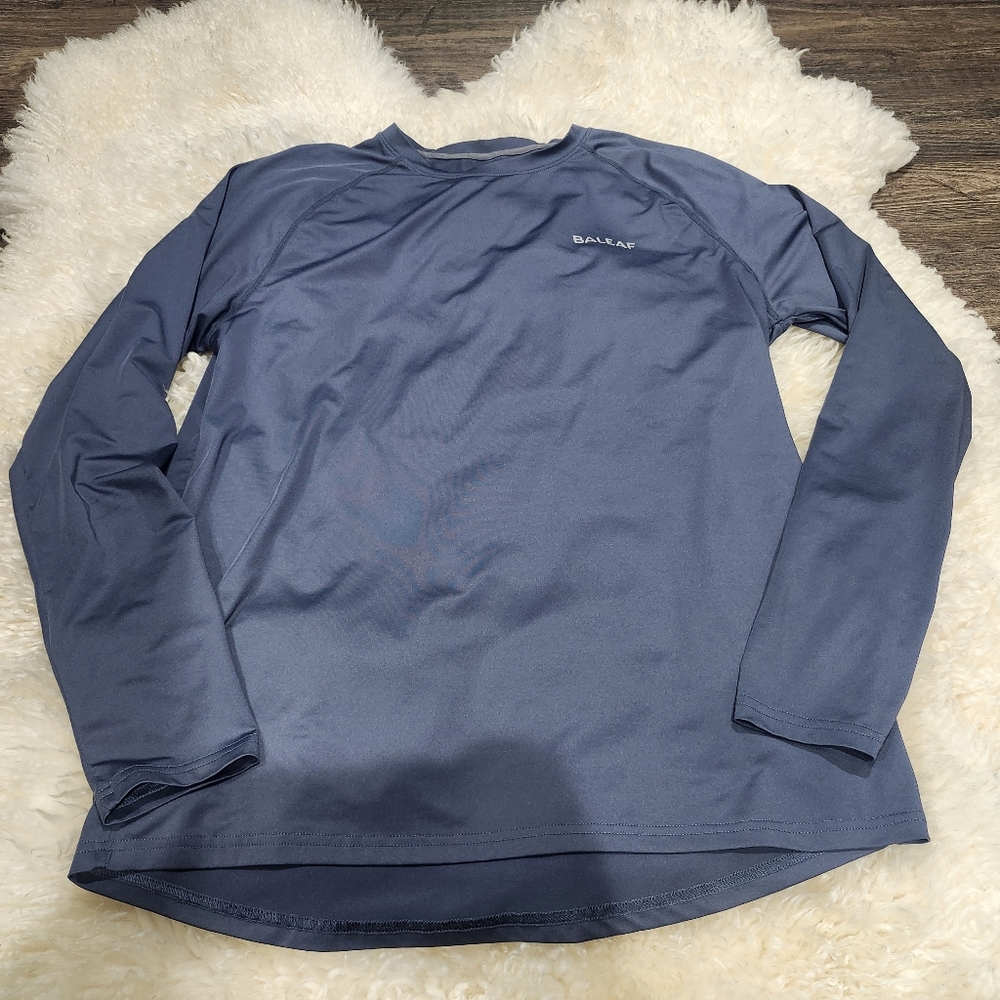 Baleaf Charcoal Blue Long Sleeve Shirt Mens Size Large